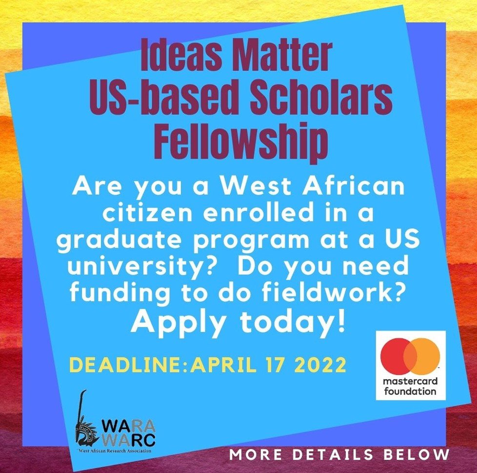 WARA Ideas Matter US-based Scholar Fellowship